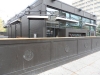 infrared-patio-heaters-mounted-around-the-building-with-pipe